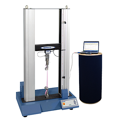 High load tensile strength testing of packaging straps up to 50 kN